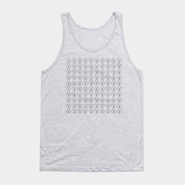 Shamrock Outline Pattern Tank Top by ellenhenryart